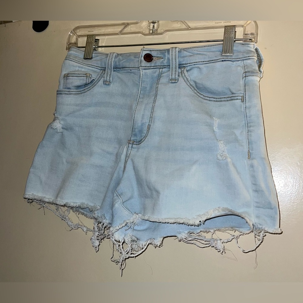Universal Thread Light Wash Frayed Denim Shorts